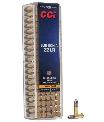 CCI Subsonic Lead Hollow Point .22LR 40gr